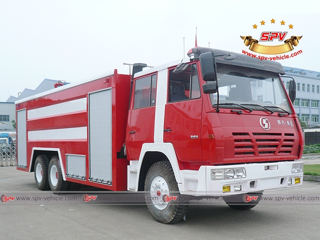 Right front view of Fire Engine-Shacman